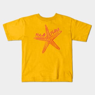 Isla Plana - Orange Starfish Kids T-Shirt